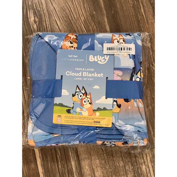 Little Sleepies Other - Little Sleepies Bluey Sleepytime Large Cloud Blanket 50" x 50" NEW